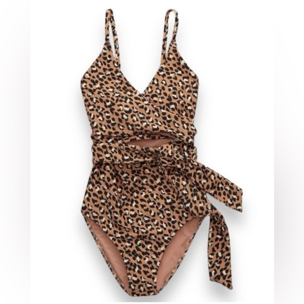 AE Aerie AerieSwim Leopard Print One-Piece Swimsuit